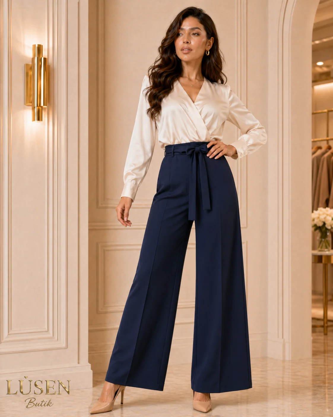 LUSEN DEREN PANTOLON LACİVERT