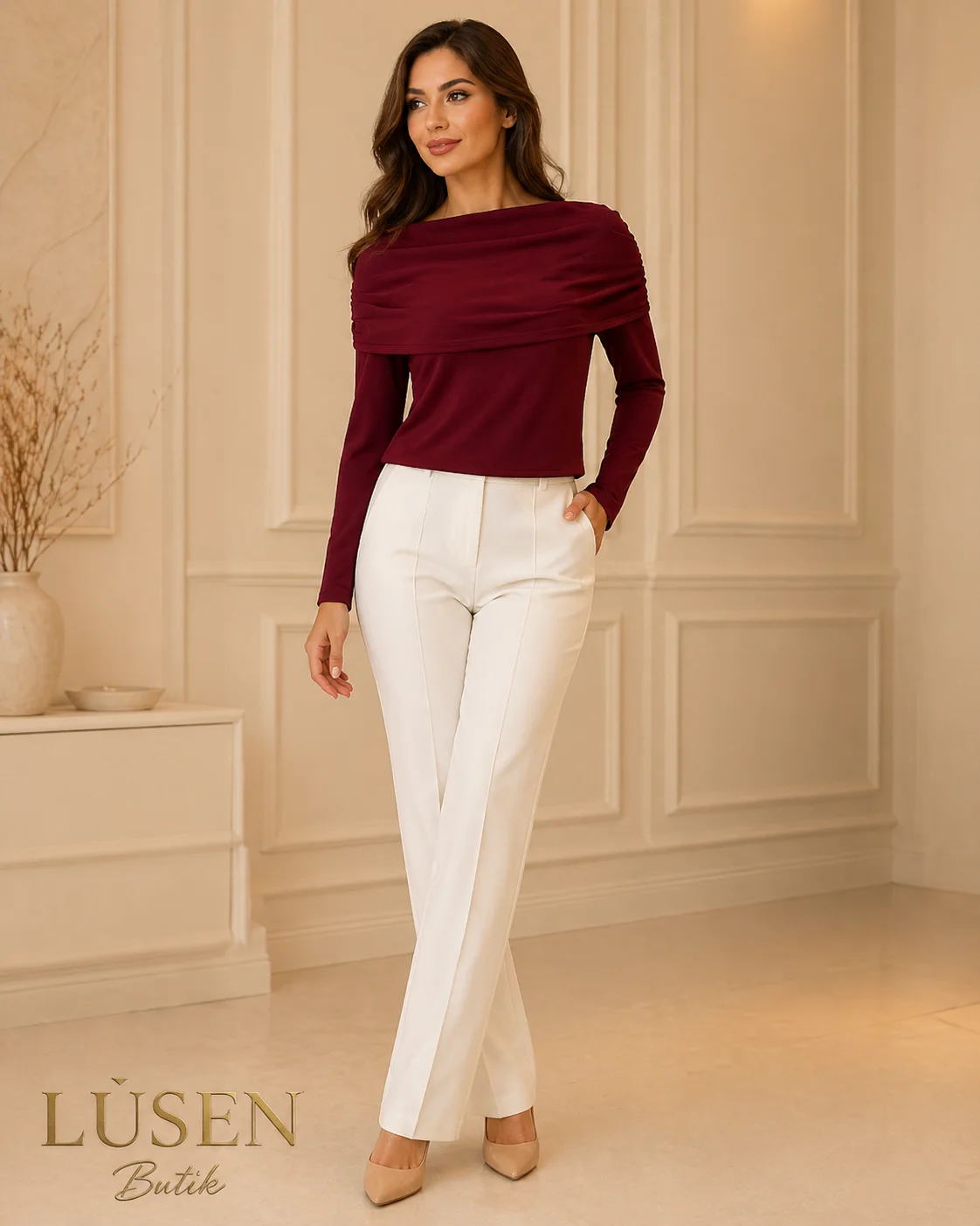 LUSEN BLUZ BORDO