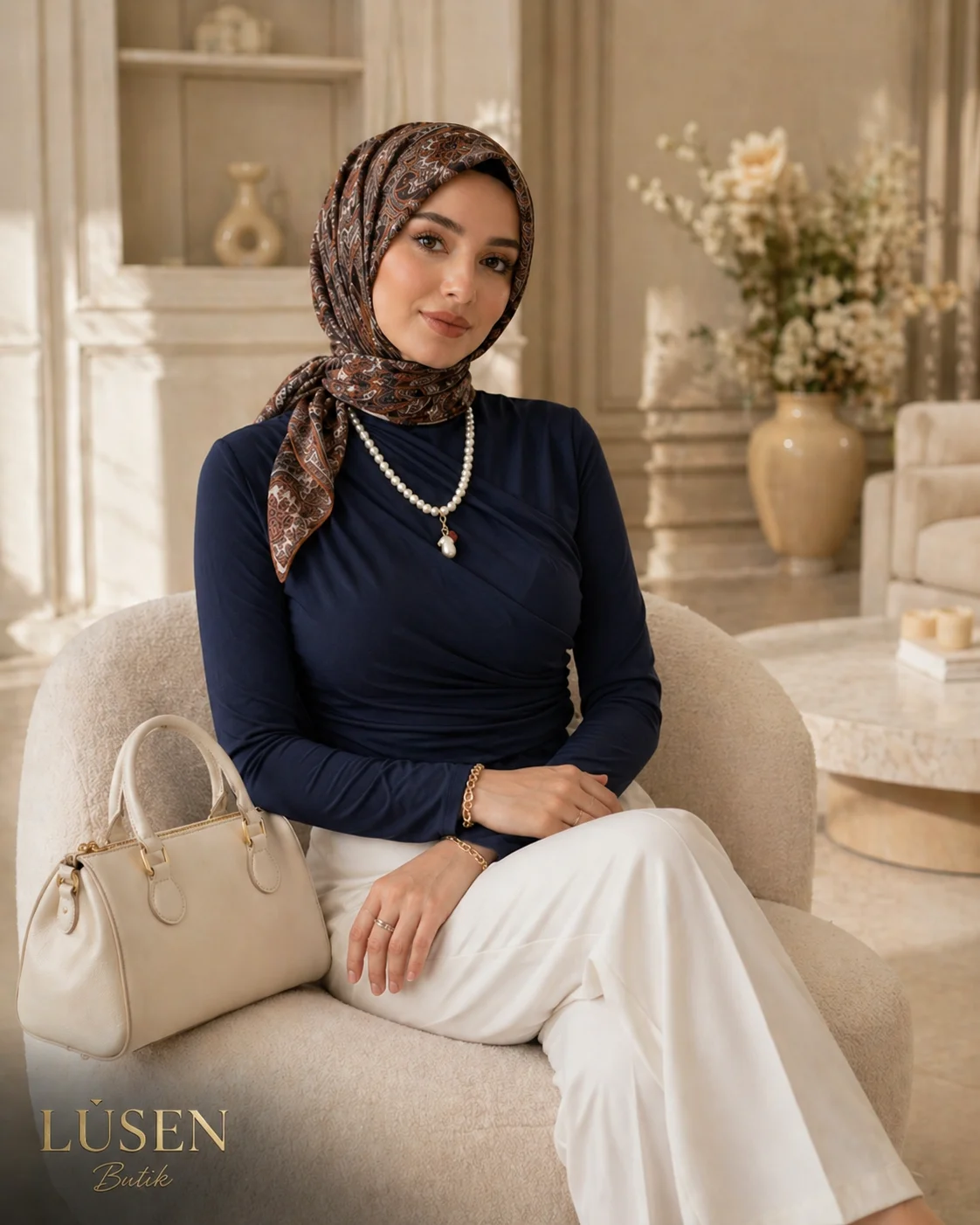 LUSEN SENDY BLUZ LACİVERT 
